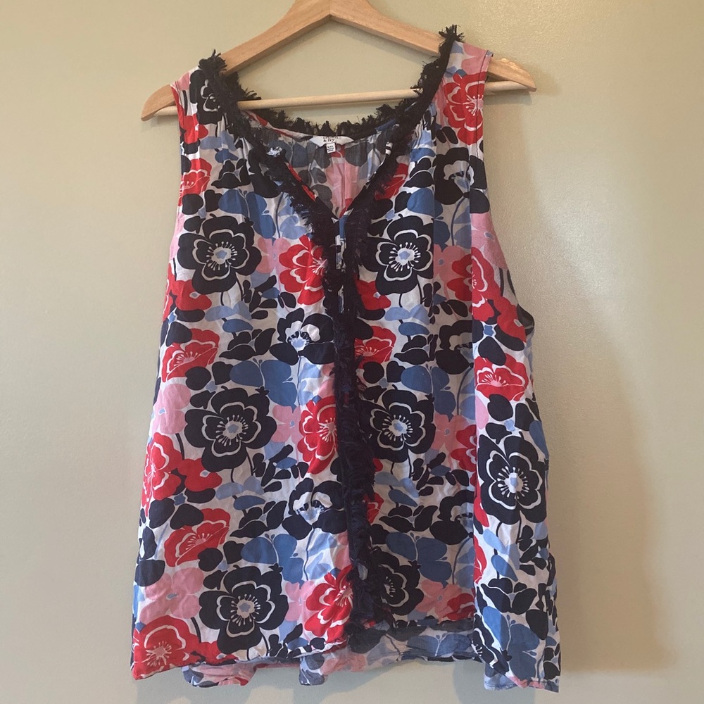 Crown and Ivy floral print tank.